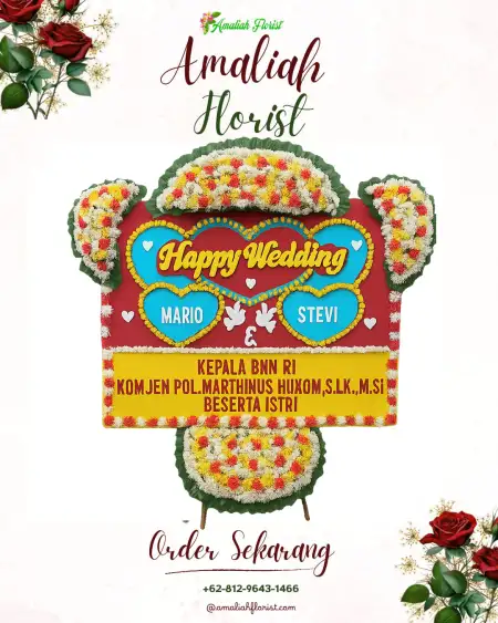 Papan Bunga Pernikahan Wasile Timur